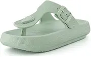 [CUSHIONAIRE] Women's Flo thong recovery cloud pool slide sandal with +Comfort