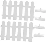 Levemolo Wood Grain PVC Fence Garden Edging Flowerbed Decor Outdoor Landscape Fencing DIY