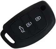 JECOMPRIS Silicone Remote Key Case Cover Black Protective Key Container with Buttons Scratch Resistant Collision Cushioning