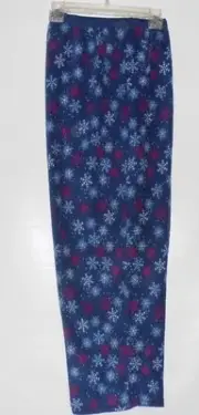 Jaclyn Intimates Woman's Plus Size Plush Fleece Snowflake Lounge Sleep Pants 1X
