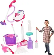 Toy Vacuum,Toddler Cleaning Toy Vacuum Cleaner Set | Simulation Electric Vacuum Cleaner Toy, Home Cleaning Toy for Kids Role-Playing Game