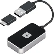 Hottest 2-in-1 Wireless CarPlay Android Auto Adapter, Convert Wired to Wireless CarPlay,Online Updates,Keep Original Control, No Delay - with Type c Adaptors