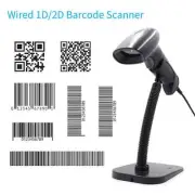 USB Barcode Scanner 1D 2D QR Wired Bar Code Reader with Stand Support ScreenCode