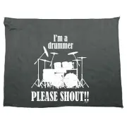 Im A Drummer Please Shout Music Drums Novelty Tea Towel cleaning cloth Dish Gift