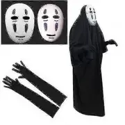 Spirited Away Kaonashi Faceless No Face Man Costume And Mask Halloween one size