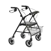 MediPro 4 Wheel Rollator Walking Frame Foldable Rollator Senior Walker Aid