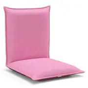 Giantex Folding Floor Chair Lazy Lounge Sofa w/6-Position Adjustable Backrest Chaise Recliner Bed Pink