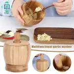 XSTORE2 BAMBOO WOOD MORTAR AND PESTLE SET WITH LID SPOON GRI