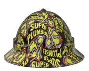 Cool Hard Hats Unisex SUPER PLUMBER Pro Choice Wide Brim Safety Hard Hat