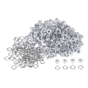 Grommets Kit 200set-4.5mm 3/16" Hole Metal Eyelets Grommet Tool,White