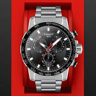 【TISSOT 天梭 官方授權】SUPERSPORT CHRONO 三眼計時石英腕錶 母親節 禮物(T1256171105100)