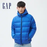 在飛比找蝦皮商城優惠-Gap 男女同款 連帽羽絨外套 大絨朵羽絨系列-藍色(703