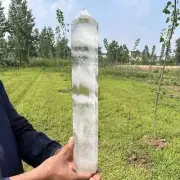 7.26LB Natural Clear Quartz Obelisk Crystal Tower Point Reiki Wand Healing