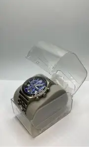 Swatch Irony Destination Barcelona 43mm WR Swiss Chrono Blue Dial Date Men Watch