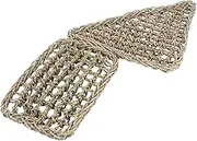 ROMISBABA 2Pcs Woven Pet Mat Lizard Hammock Light Brown Sleeping Bed for Reptiles Durable and Natural Material for Bearded Dragons Lizards and Pets Encourages Activity