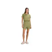 Lululemon Lightweight High-Neck Romper Bronze Green NWT BACK LESS Sexy Size 6
