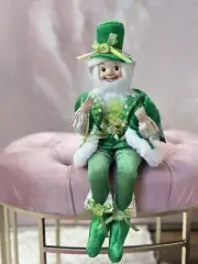 Novogratz St Patricks Day Irish Elf Boy Shelf Sitter Doll Home Decor 18"