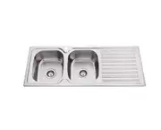 1180*480*170mm Traditionell 304 1TH Stainless Steel Square Top Mount Wirh Drainer Laundry Kitchen Sink