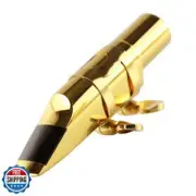 Alto Sax Saxophone Mouthpiece with Cap and Ligatures, Brass Metal Eb Alto Ten