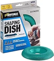 Kutzall Extreme Shaping Dish - Medium, 4-1⁄2" (114.3mm) Dia. X 7⁄8" (22.2mm) Bore - Woodworking Angle Grinder Attachment for DeWalt, Bosch, Milwaukee, Makita. Abrasive Tungsten Carbide, DW412X70