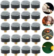 20x Grey Quality Soft Pool Snooker Billiards Cue Tips Screw On Type 10mm