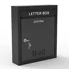 High Grade Big Size Letter Box for Home Mail Wall with Key Lock Black