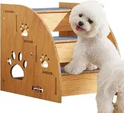 Non-Slip Wooden Dog Stair - Wooden Removable Dog Stairs, High Bed Climbing Dog Bed Steps, Pet Steps for Cats, Indoor Pet Stairs Dog Steps for Large/medium/small Dogs & Cats Pet Supplies