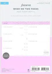 Filofax 2022 A5 Confetti Week to View Diary Refill White