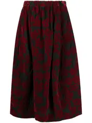 [COMME des GARCONS COMME des GARCONS] 中國植絨花卉圖案半身裙