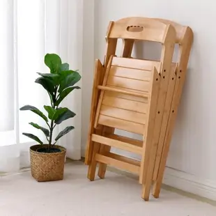 加厚折疊椅家用實木簡約北歐餐椅折椅椅子靠背椅便攜辦公室木凳子
