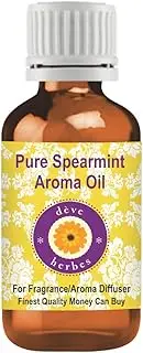 Deve Herbes Pure Spearmint Aroma Oil (Suitable for Aroma Diffuser) 100% Natural Therapeutic Grade 100ml (3.38 oz)