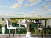 3D Wind Power Generation Grass Self-adhesive Removeable Wallpaper Wall Mural