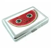 Watermelon Eyes Em1 Silver Metal Cigarette Case RFID Protection Wallet