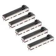 5Pcs Straight Single Linear Slide Potentiometer B100K 45mm(L) 30mm Travel
