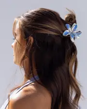 [Karyn In LA] Karyn In LA Girls' Frangipani Hair Claw Clip in Silver One Size Silver