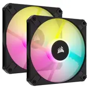 Corsair iCUE AF120 RGB Slim 120mm PWM Fan Black Twin Pack