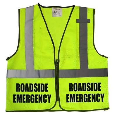 Roadside Emergency safety vest, AAA roadside assistance, High Visibility vest