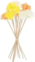GANAZONO 12pcs Replacement Reed Diffuser Sticks Realistic Rice Paper Flower Design Flameless Diffuser Reeds Decor
