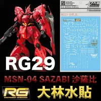 在飛比找樂天市場購物網優惠-【鋼普拉】大林水貼 BANDAI 鋼彈UC RG 1/144