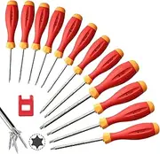 Torx Screwdriver Set, XOOL 13 in 1 Magnetic Torx Screwdrivers with T5 T6 T7 T8 T9 T10 T15 T20 T25 T27 T30 T40 Torx Bit for Repair Domestic appliances, Furniture, Automobile