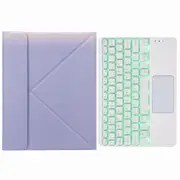 Bluetooth Keyboard Leather Case For Ipad 10.2 / Pro 10.5 Touch Backlight Three Fold Holder Purple Keyboards