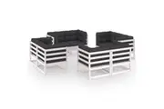 8 Piece Garden Lounge Set with Cushions Solid Pinewood vidaXL