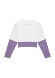 Palm Angels Kids Layered Logo Cotton T-shirt (6-12 Years) - Lilac - 12YR (12 Years) 12YR (12 years)