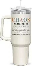 TEEZWONDER Funny Coworker, Boss Gifts for Women - Christmas, Thanksgiving, Birthday Gifts for Women, Employee, Friends, Thank You, Appreciation Gifts - 40oz Insulated Tumbler with Handle and Straw