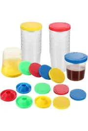 Zonon 24 Pieces Paint Cups Non-spill Paint Cups with Flip Open Lids Set Paint...