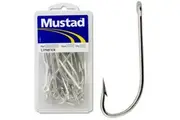1 Box of Mustad 8260D Size 3/0 Super Fine Limerick Fishing Hooks - 25 Hooks