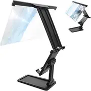 SEWACC Portable 12 Inch Screens Magnifier for Phones Foldable Phone Stand Eye Protection Ideal for Watching Video and Reducing Eye Strain for Travel Black