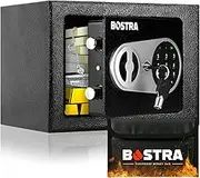 Fireproof Safe Box with Sensor Light & Fireproof Bag, Money Safe Box with Digital Keypad,Security Safe Box for Home, 0.23 Cubic Small Safe with Keys & Pass Code for Cash Jewelry