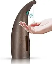 Automatic Soap Dispenser, 300mL Automatic Soap Dispenser Infrared Hand-Free Touchless Soap Dispenser Dish Liquid Lotion Gel Shampoo Chamber Auto Hand Soap Dispenser for Bathroom Kitchen Dark Brown