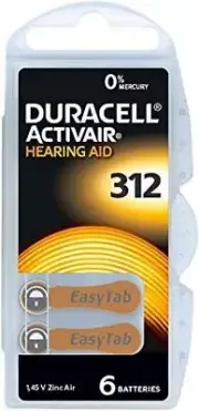 Hearing Aid Batteries Size 312 pack 60 batteries